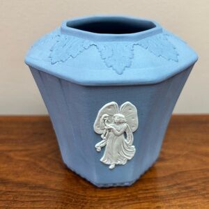 Wedgwood Blue Jasperware Posy Pot Vase.